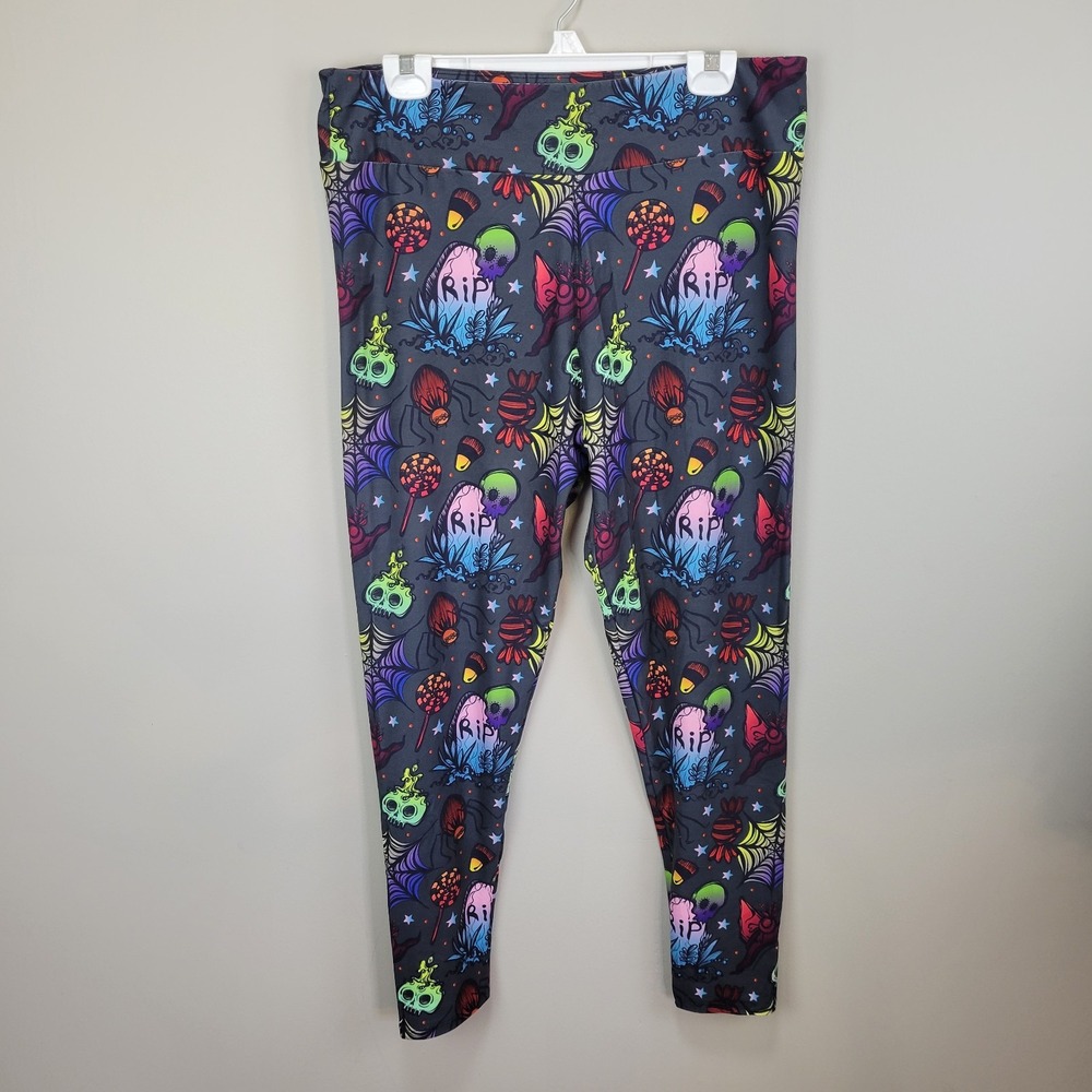 Dren Designs Halloween Polyester Spandex Ankle Leggings Extended Tall And‎ Curvy